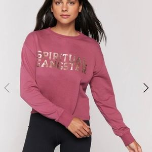 NWT Sg Varsity Mazzy Crop Sweatshirt Size S
